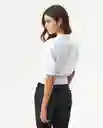 Camisa Cropped Oxford Blanco 0 Claro Talla S Chevignon