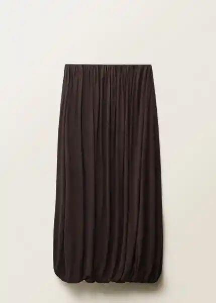 Falda Cira Chocolate Talla S Mujer Mango