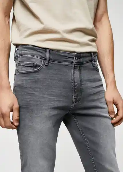 Pantalón Jean Jude Tejano Gris Oscuro Talla 36 Hombre Mango