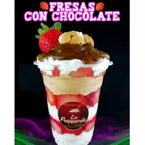 Fresas con Crema y Chocolate