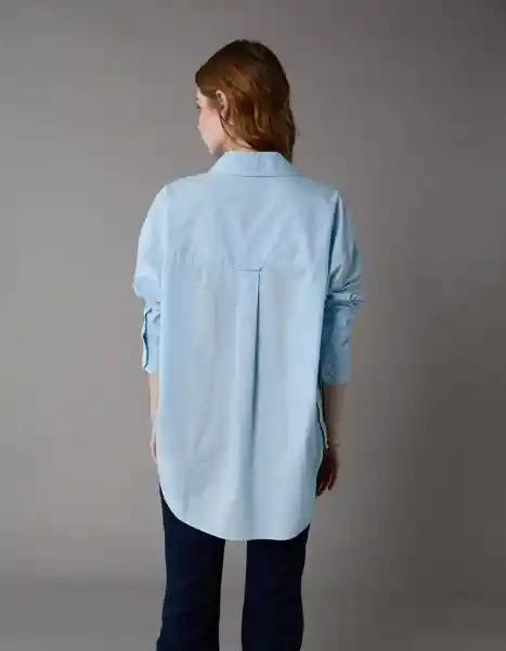 Camisa Mujer Azul Talla Small 6433401 American Eagle