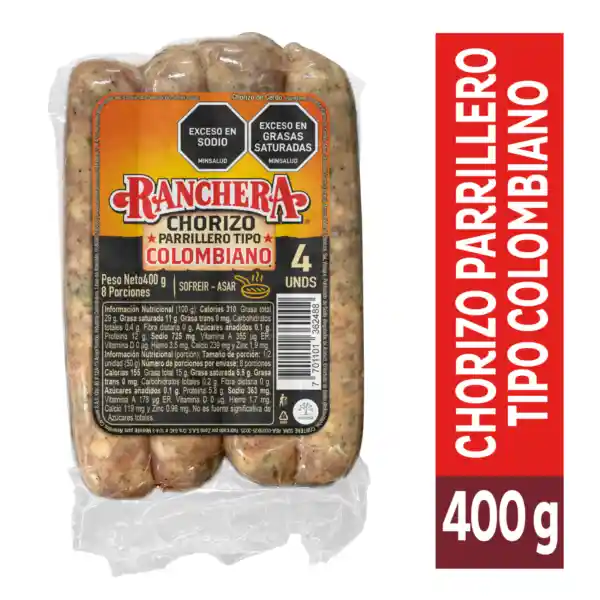 Chorizo Colombiano Ranchera x 400 g