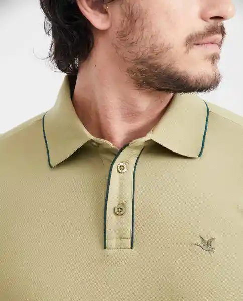 Camiseta Polo Contrast Details Verde Boa Oscuro XL Chevignon