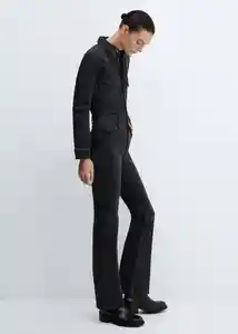 Enterizo Mono Judith Tejano Negro Talla S Mujer Mango