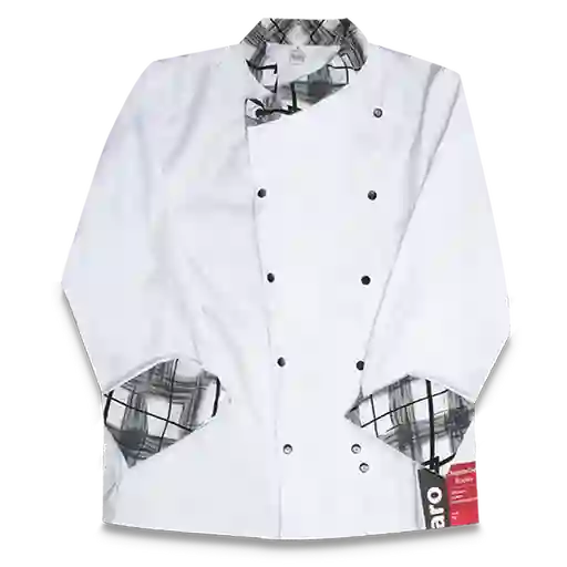 Aro Chaqueta De Chef Tela Gabardina Con Broches Talla Xl