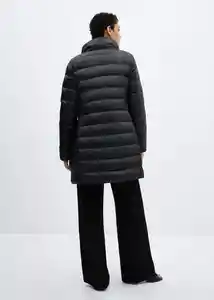 Abrigo Anorak Plumón Negro Talla XS Mujer Mango