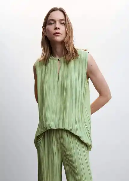 Top Athens-A Verde Talla S Mujer Mango