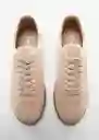 Zapatillas Deportiva Soler Beige Talla 41 Mujer Mango