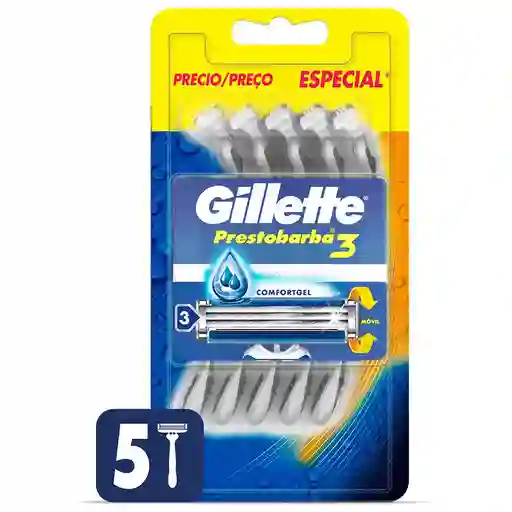 Máquinas de Afeitar Desechables Gillette Prestobarba 5 uds