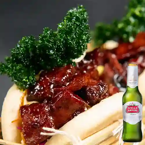 Combo Short Rib Buns + Stella Artois Bot. 330ml