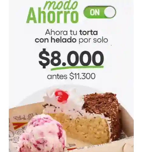 Porción Torta con Helado