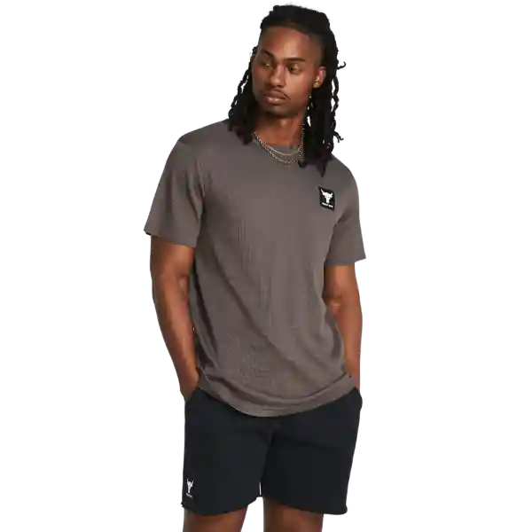 Under Armour Camiseta Authentic Crew Hombre Cafe Talla XL