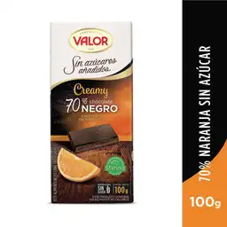 Valor Tableta de Chocolate Negro Sabor a Naranja