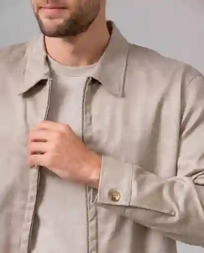 Chaqueta Hombre Beige Bosque Medio Talla L 02823 Rifle