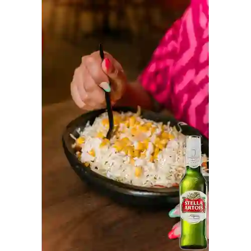 Combo Salchipapa Super Callejera Personal + Stella Artois 335ml