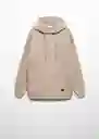 Buzo Sudadera Hoodie Beige Talla 18 Teen Niños Mango