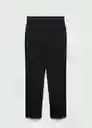 Pantalón Boreal Negro Talla 44 Mujer Mango