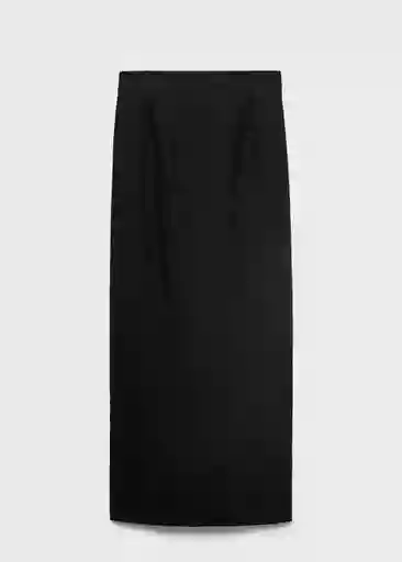 Falda Fred Negro Talla 36 Mujer Mango