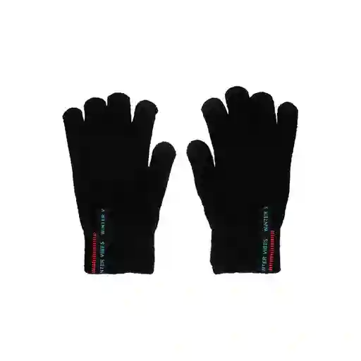 Guantes de Invierno Con Cierre Negro Miniso