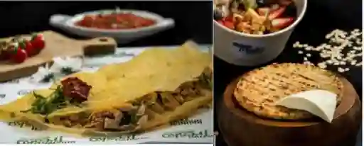 Combo 1 (omelette Atún + Arepa de Chía)