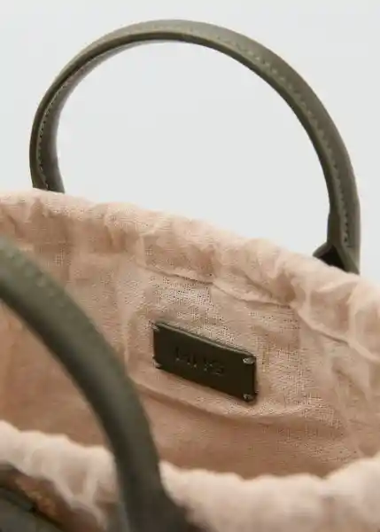 Bolso P Nido Khaki Talla 99 Mujer Mango