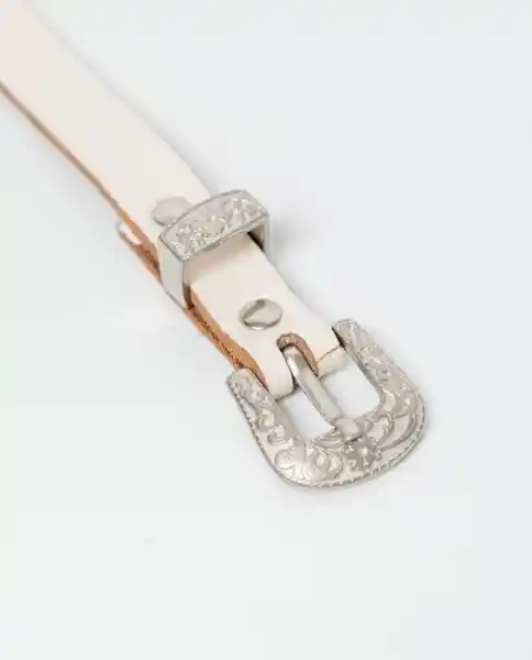 Cinturón Western Crudo Porcelana Claro Talla S Chevignon