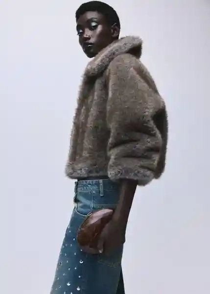 Bolso P Monada Chocolate Talla 99 Mujer Mango