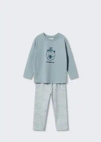 Pijama Pack Bear Celeste Talla 69 Niños Mango