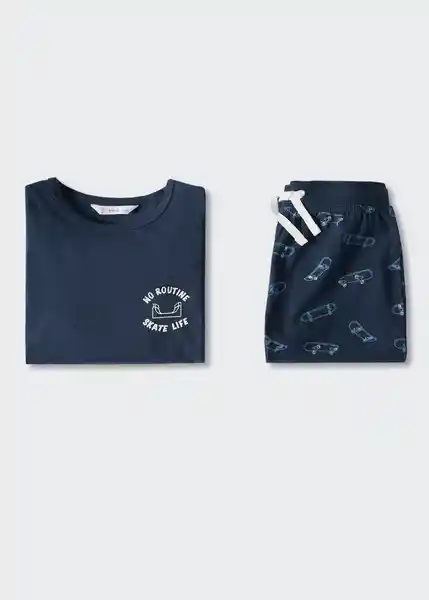 Pijama Pack Skate Navy Talla 12 Niños Mango