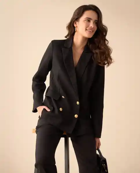 Chaqueta Negro Puro Ultraoscuro Talla M 421G209 Esprit