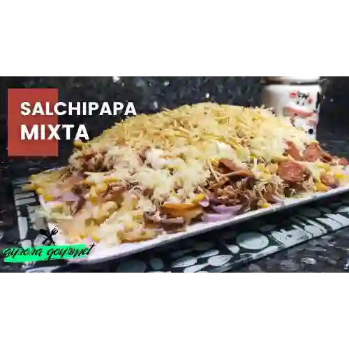 Salchipapa Mixta Personal