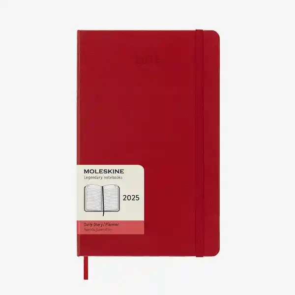 Moleskine Agenda 2025 Grande Diaria Rojo hc