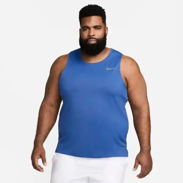 Nike Polera Miler Tank Para Hombre Azul Talla S