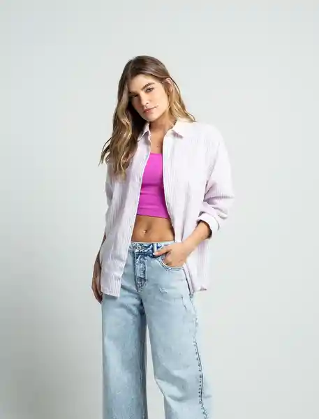 Camisa Mujer Crudo Puro Claro Boolduie Talla S 411F337 Naf Naf