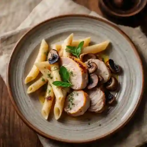 Pasta Trufada con Pollo