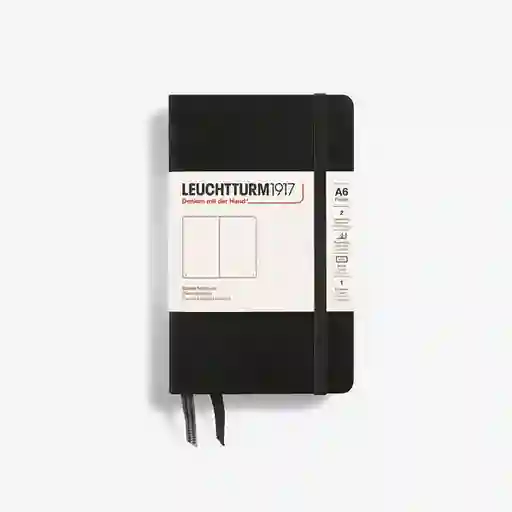 Leuchtturm1917 Cuaderno Pequeño Blanca Negro Hc