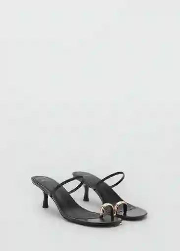 Sandalias Linet Negro Talla 38 Mujer Mango