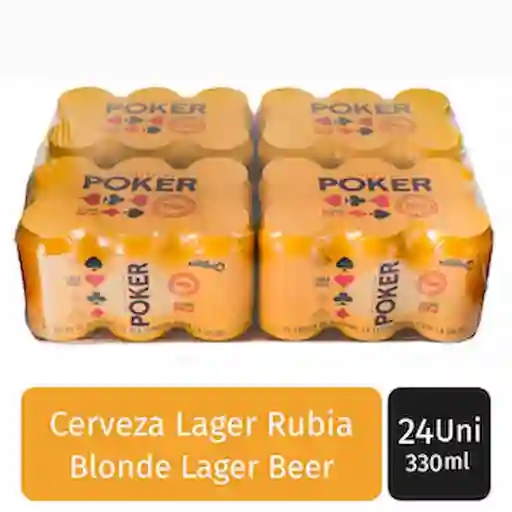 Poker Cerveza Tipo Lager en Lata