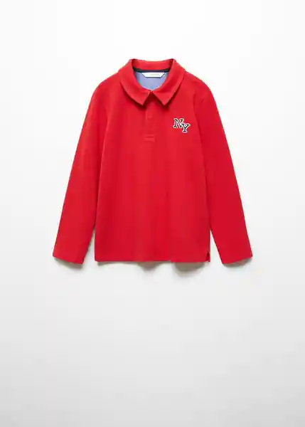 Polo Alvin Rojo Talla 06 Niños Mango