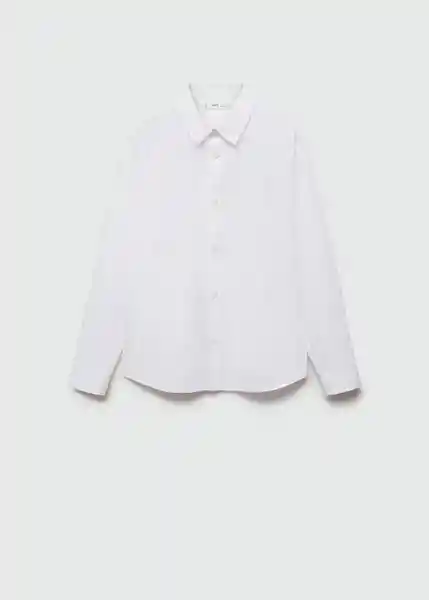 Camisa Popelin Blanco Talla 11 Niños Mango