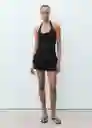 Vestido Giuseppe Negro Talla M Mujer Mango