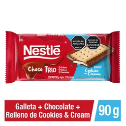 Nestlé Chocotrio Chocolate Galleta de Cookies And Cream 90 g