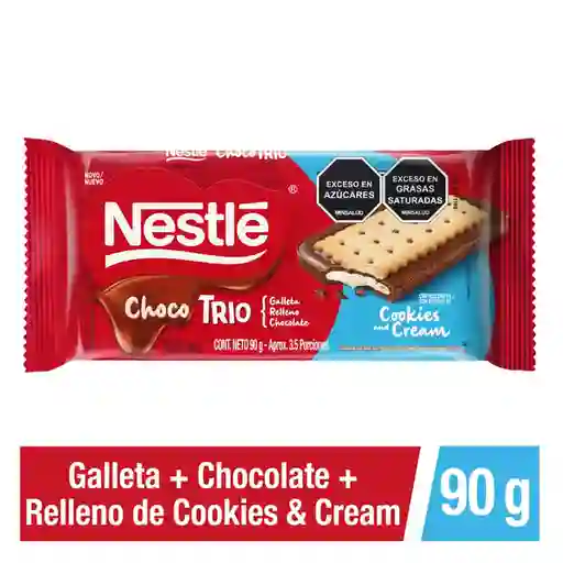 Chocolate Chocotrio Galleta Relleno Cookies And Cream 90 g