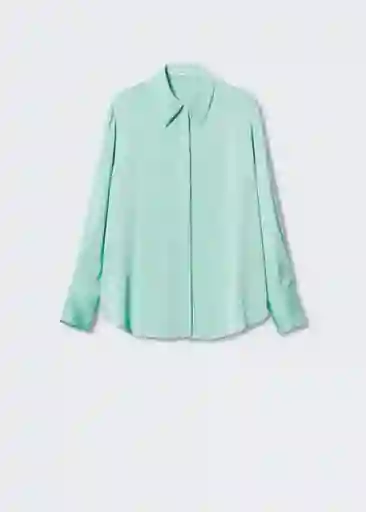 Camisa Ideale Verde Pastel Talla Xs Mujer Mango