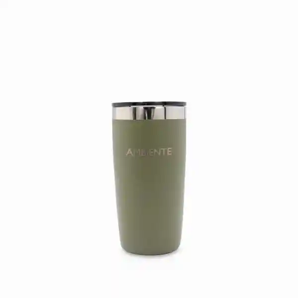 Vaso Doble Pared en Acero Taupe 320 mL Ambiente Gourmet