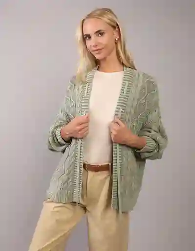 Suéter Tejido Mujer Verde Talla Small 1662341 American Eagle