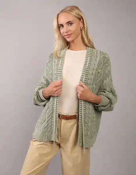 Suéter Tejido Mujer Verde Talla Small 1662341 American Eagle