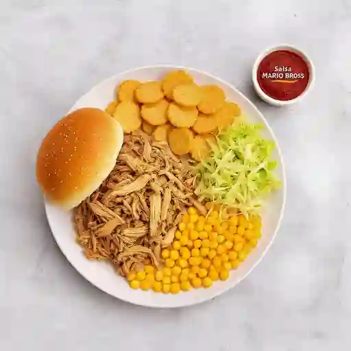 Desgranado Pollo Desmenuzado + Maiz