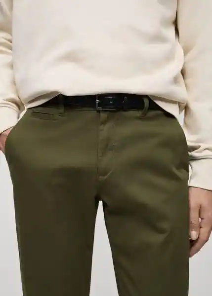 Pantalón Prato Khaki Talla 38 Hombre Mango