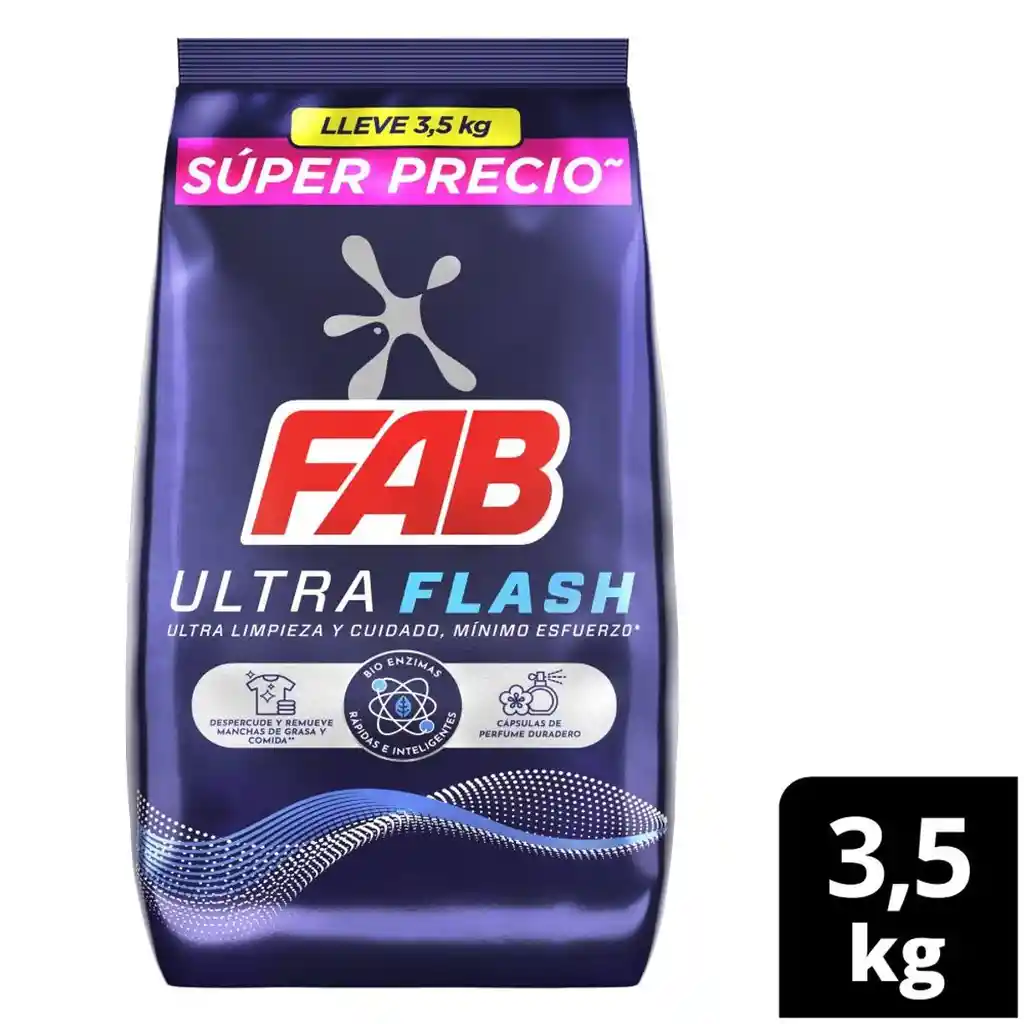 Fab Detergente en Polvo Ultra Flash